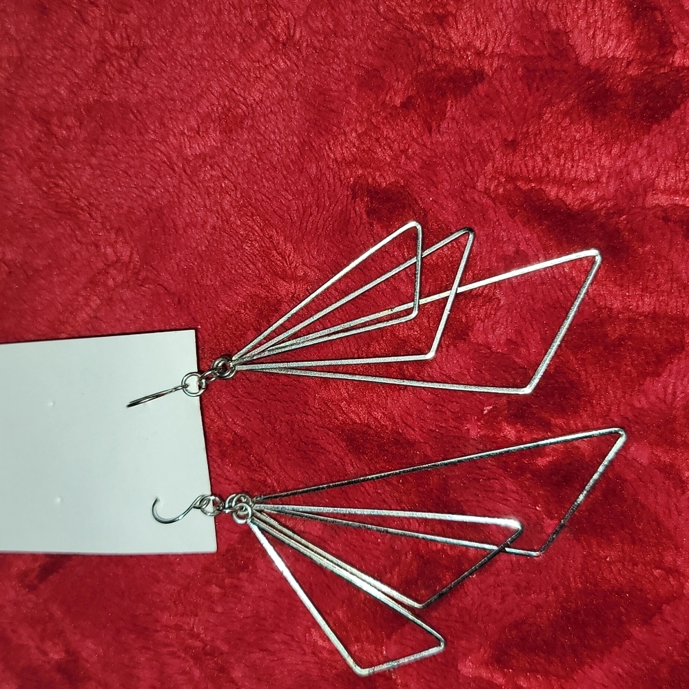 3 Tier Triangle Drop Earrings (11)